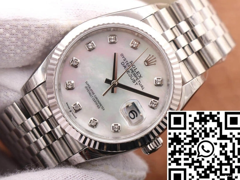 M126234-0019 White Mother-Of-Pearl Dial Rolex EW Factory Datejust 0208